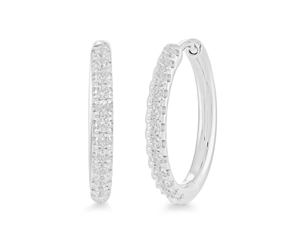 Boucles d'oreilles pour femme en acier inoxydable, zircon cubique - Bijouterie Suisse Québec