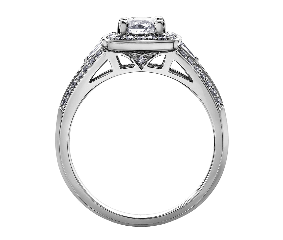 Bague pour femme en or blanc 14K, diamant - vue 4 - Bijouterie Suisse Québec