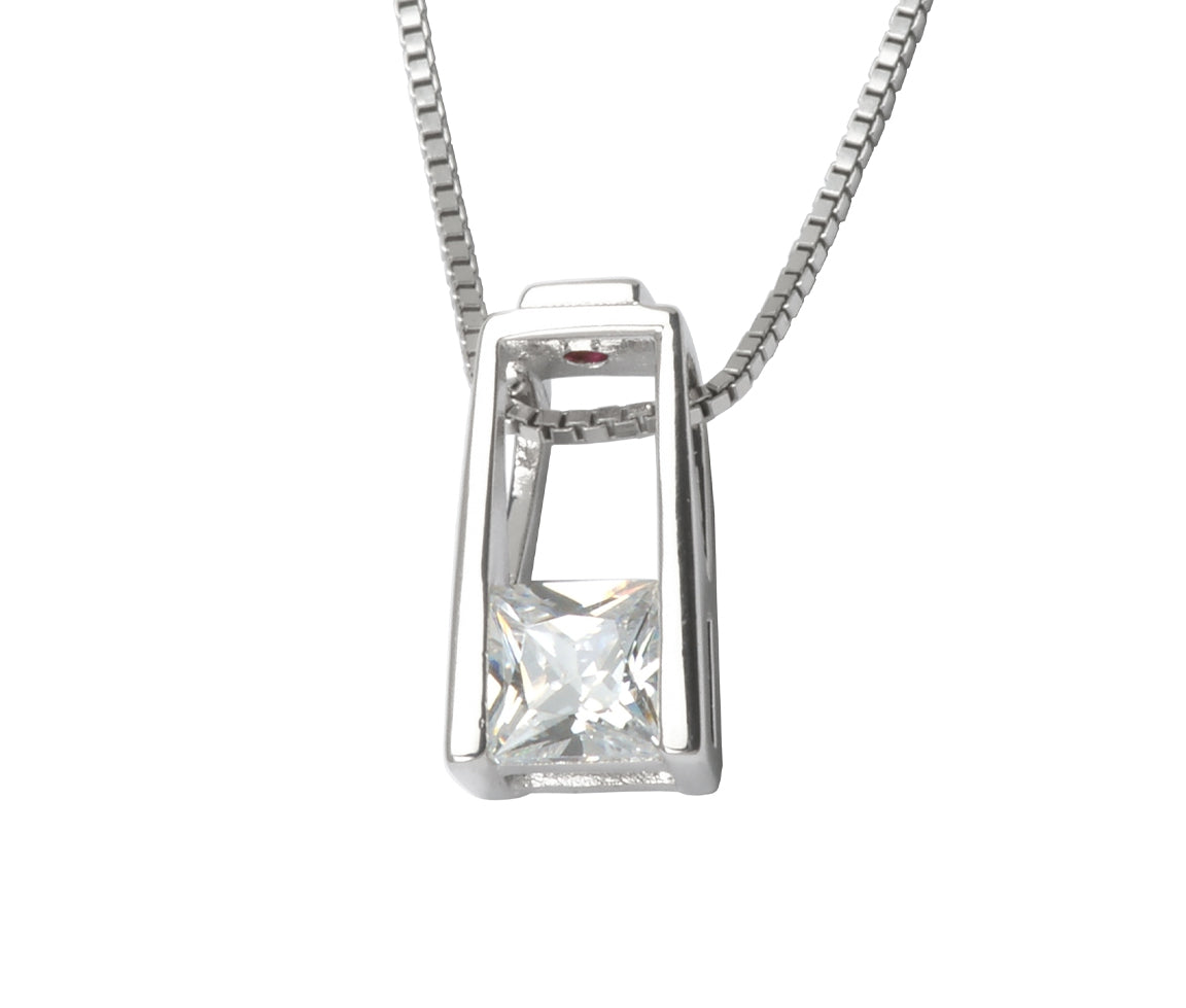 Pendentif pour femme en argent, zircon cubique - Bijouterie Suisse Québec