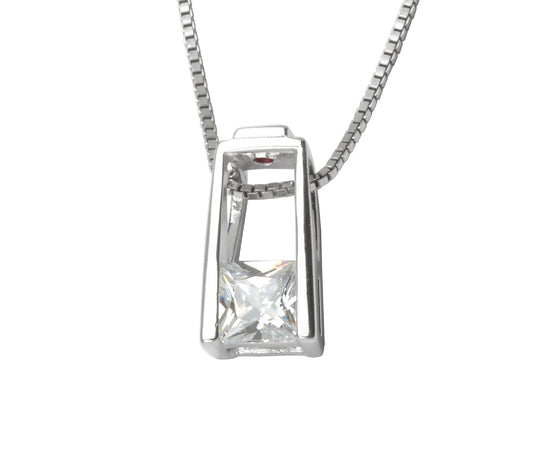 Pendentif pour femme en argent, zircon cubique - Bijouterie Suisse Québec