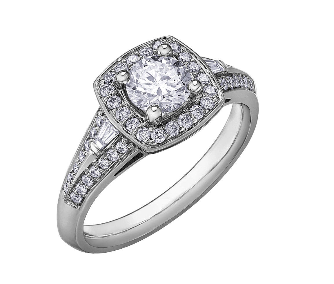 Bague pour femme en or blanc 14K, diamant - vue 2 - Bijouterie Suisse Québec